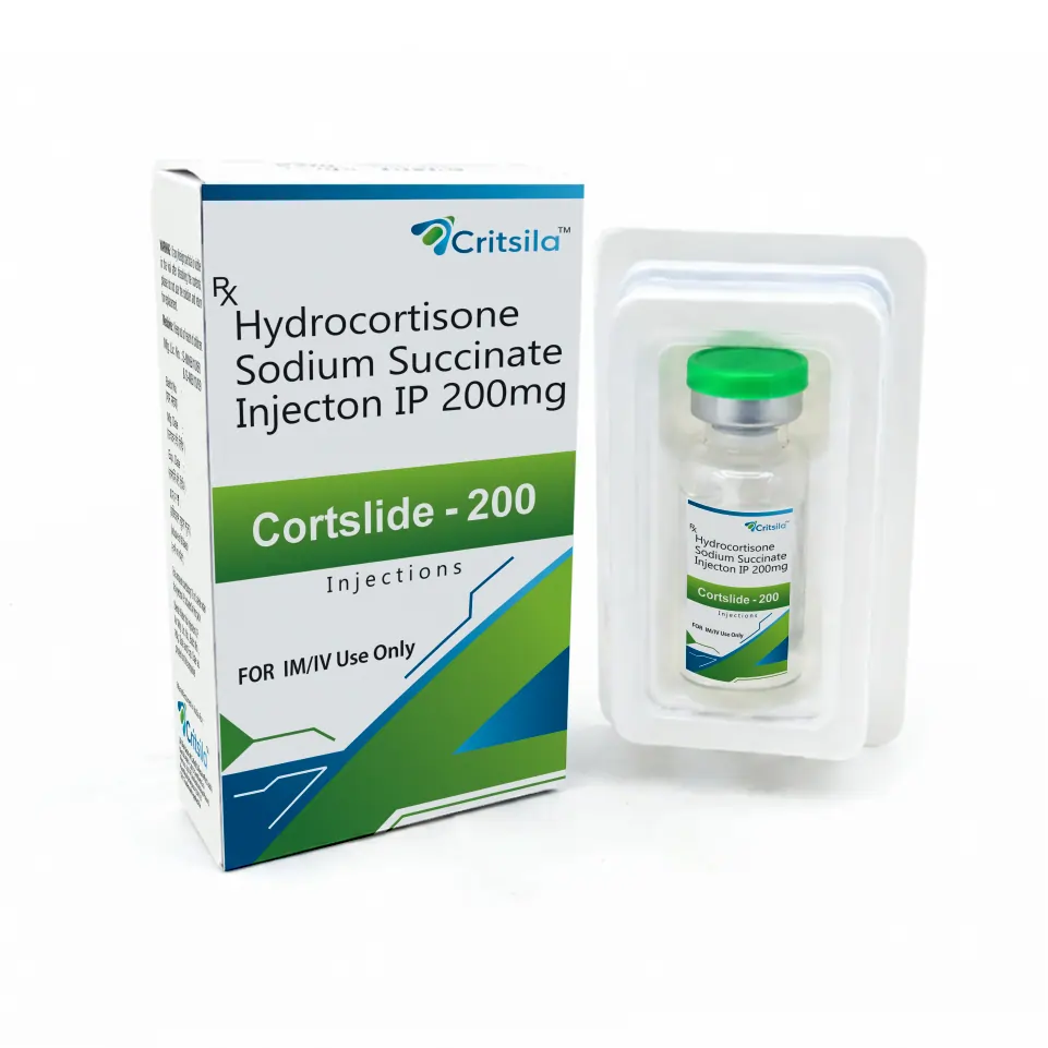 Hydrocortisone 200mg Injection Packaging